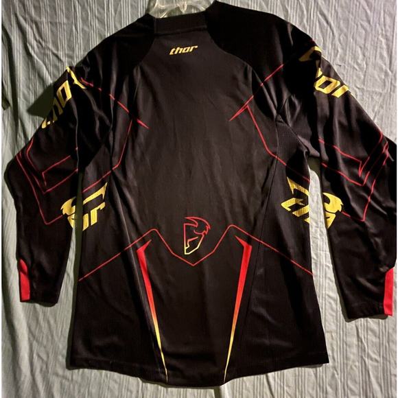 Thor Core Jersey Men Small Black Long Sleeve Lightweight Motocross Racing Flaws - Picture 4 of 12